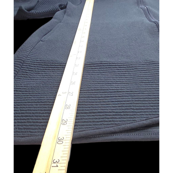 MPG Mondetta Ottoman Rib Tunic Jacket Black Longline Full Zip Large - Picture 7 of 9